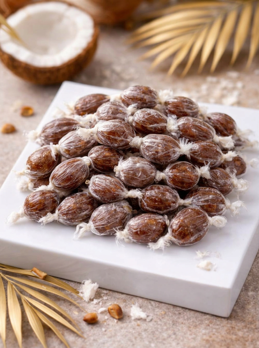 Individually wrapped Baba Dudu caramel sweets
